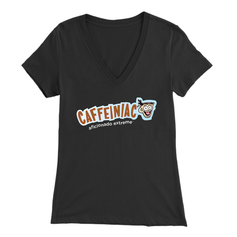 Image of Caffeiniac Aficionado Extreme - Bella Womens V-Neck