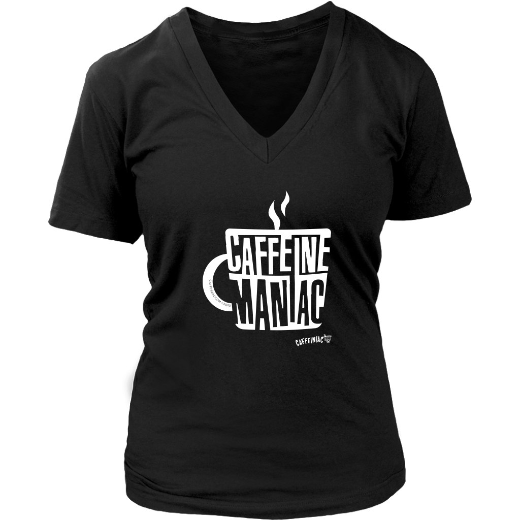 Caffeine Maniac Womens V-Neck by District