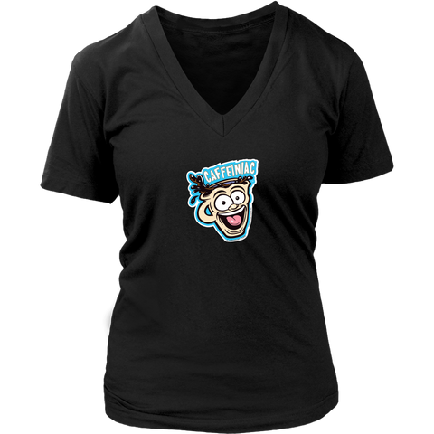 Image of Caffeiniac -  District Womens V-Neck