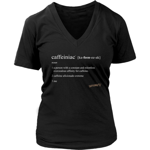 Image of Caffeiniac Defined - District Womens V-Neck
