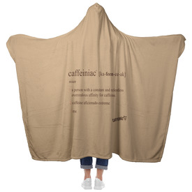 Caffeiniac Defined - Luxurious Hooded Blanket Made in the USA