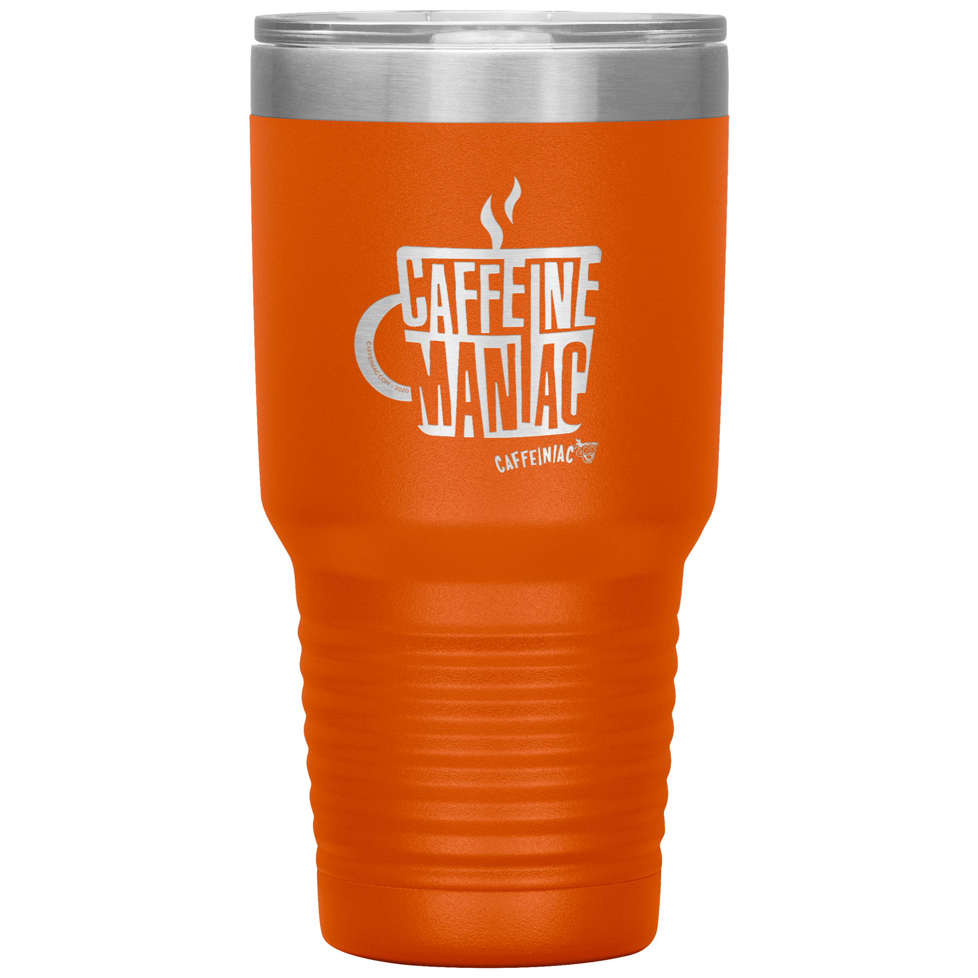 Caffeine Maniac etched Caffeinaic 30oz Vacuum Tumbler