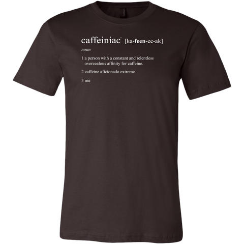 Image of Caffeiniac Defined - Canvas Mens Shirt