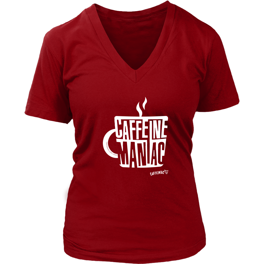 Caffeine Maniac Womens V-Neck by District