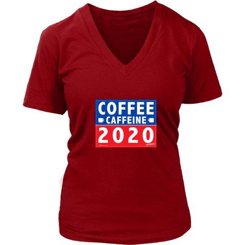 Image of COFFEE CAFFEINE 2020 Womens V-Neck