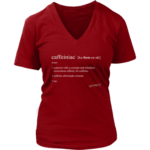 Image of Caffeiniac Defined - District Womens V-Neck