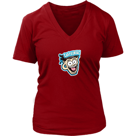 Image of Caffeiniac -  District Womens V-Neck