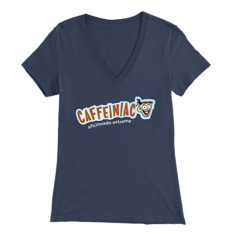 Image of Caffeiniac Aficionado Extreme - Bella Womens V-Neck