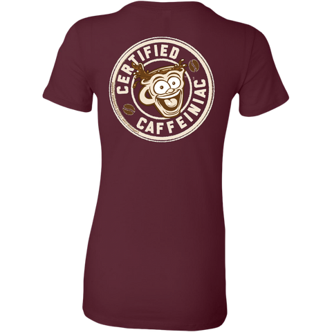 Image of Certified Caffeiniac -  Bella Womens Premium Shirt