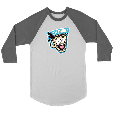 Image of Caffeiniac -  Canvas Unisex 3/4 Raglan