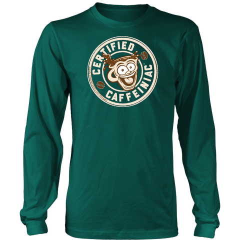Image of Certified Caffeiniac - Long Sleeve Shirt