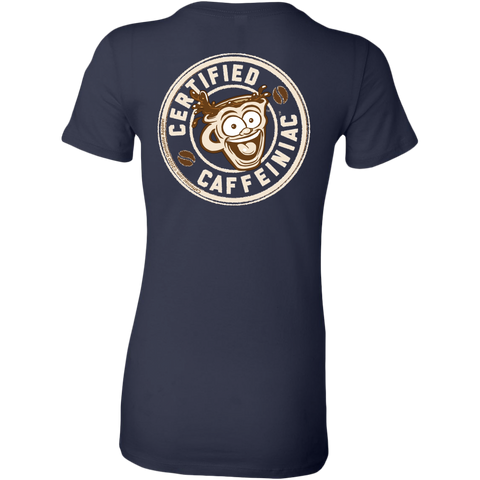 Image of Certified Caffeiniac -  Bella Womens Premium Shirt