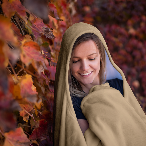 Image of Caffeiniac Defined - Luxurious Hooded Blanket Made in the USA