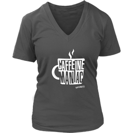 Caffeine Maniac Womens V-Neck by District