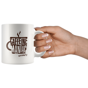 white ceramic coffee mug by Caffeinaic