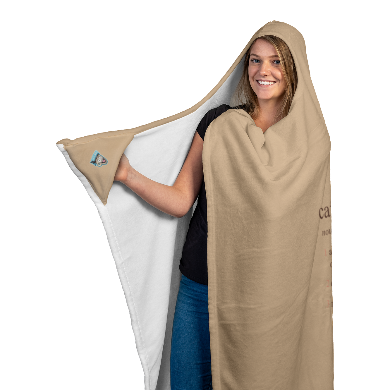 Caffeiniac Defined - Luxurious Hooded Blanket Made in the USA