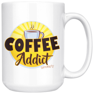 The Caffeiniac Coffee Addict mug is the perfect addition to your awesome collection.