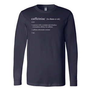 Caffeiniac Defined - Canvas Long Sleeve Shirt