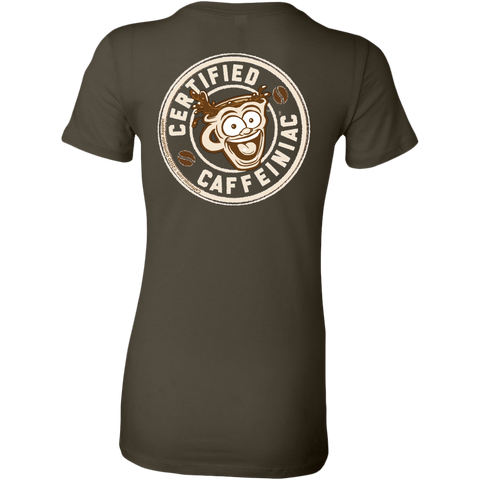 Image of Certified Caffeiniac -  Bella Womens Premium Shirt
