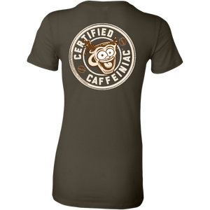 Certified Caffeiniac -  Bella Womens Premium Shirt