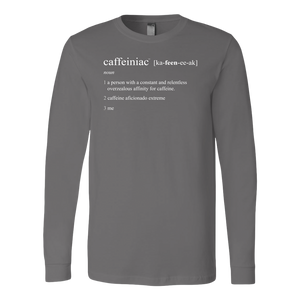 Caffeiniac Defined - Canvas Long Sleeve Shirt