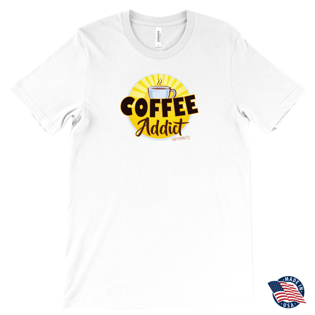 Coffee Addict Mens T-Shirt - Made in the USA