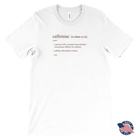 Caffeiniac Defined - Canvas Mens T-Shirt