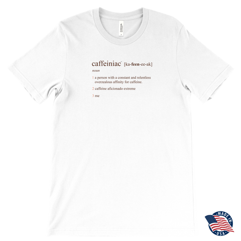 Image of Caffeiniac Defined - Canvas Mens T-Shirt