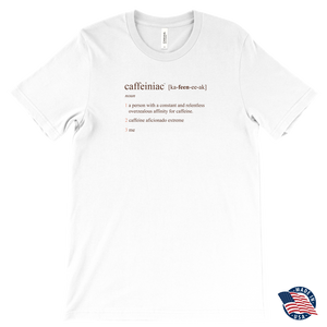 Caffeiniac Defined - Canvas Mens T-Shirt