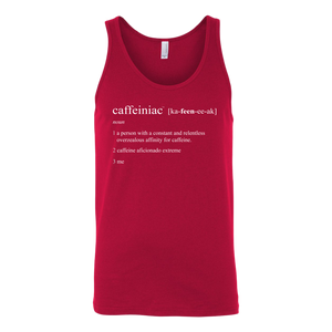 Caffeiniac Defined - Canvas Unisex Tank