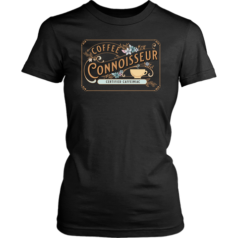 Image of Coffee Connoisseur -District Womens soft T-Shirt