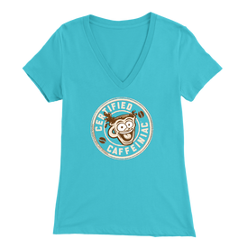Certified Caffeiniac - Bella Womens V-Neck