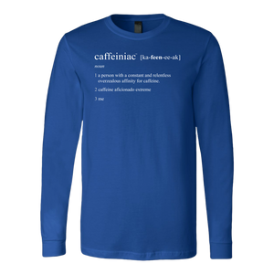 Caffeiniac Defined - Canvas Long Sleeve Shirt