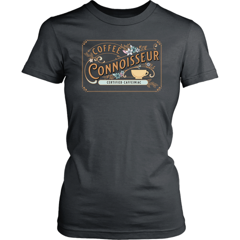 Image of Coffee Connoisseur -District Womens soft T-Shirt