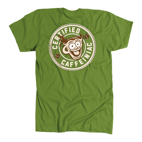 Image of Certified Caffeiniac -  American Apparel Mens Premium T-shirt