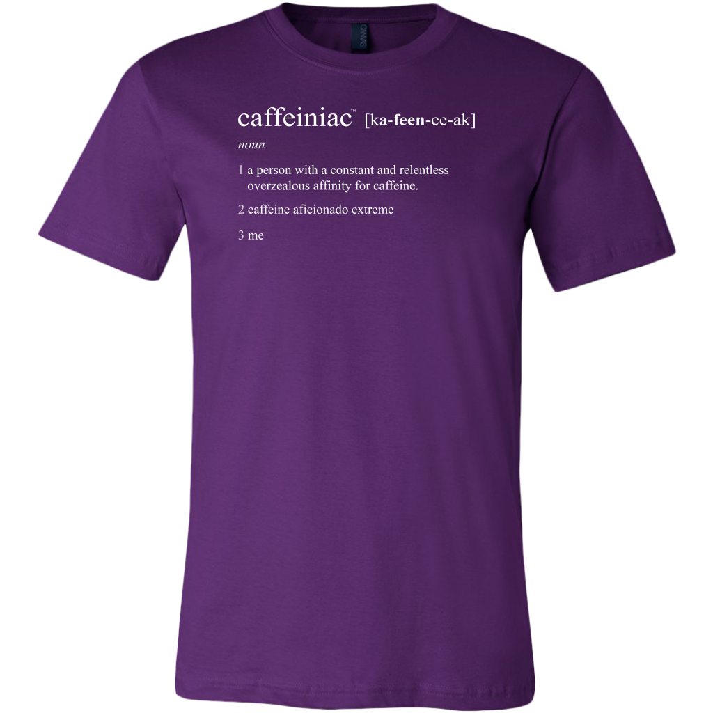 Caffeiniac Defined - Canvas Mens Shirt
