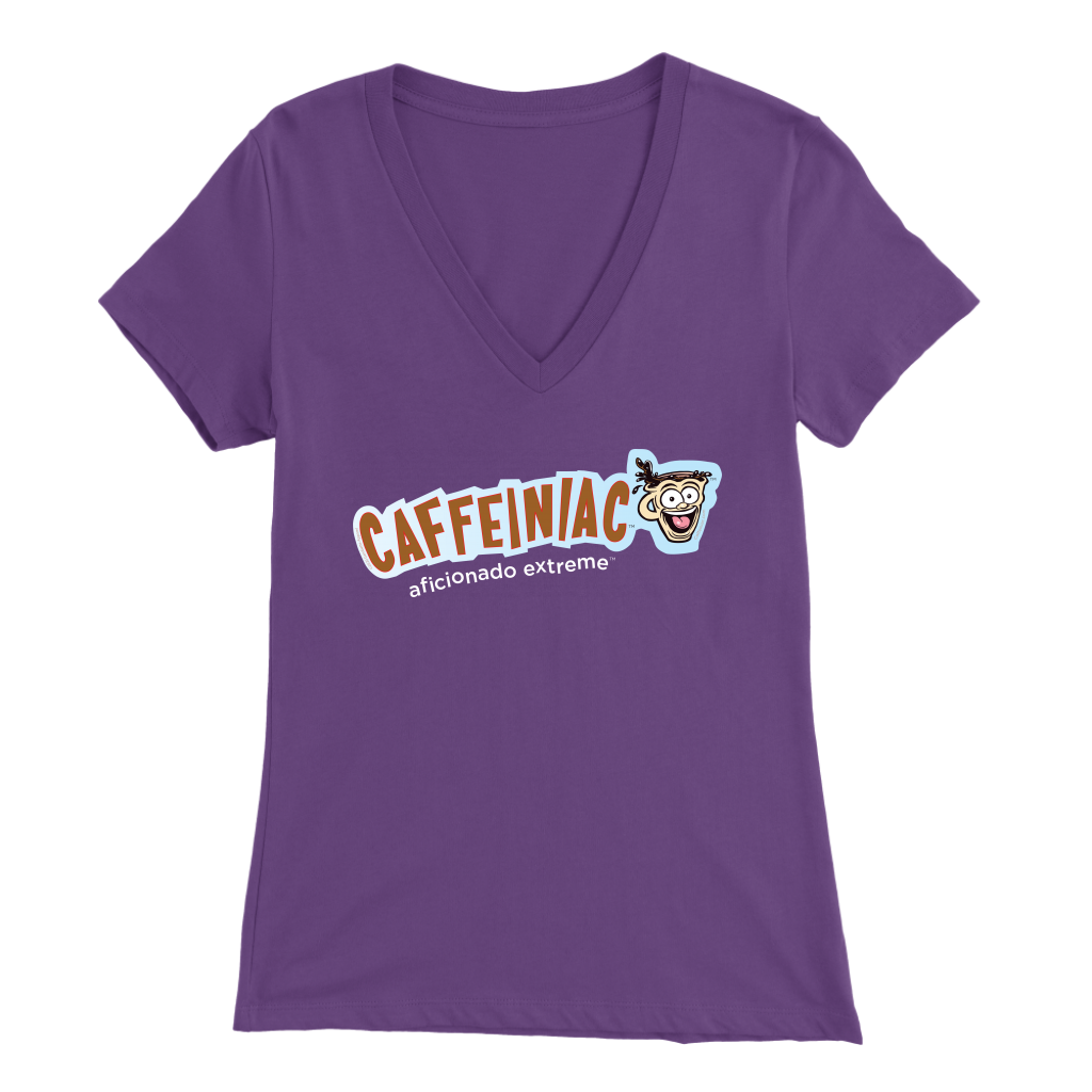 Caffeiniac Aficionado Extreme - Bella Womens V-Neck
