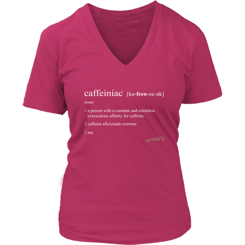 Image of Caffeiniac Defined - District Womens V-Neck