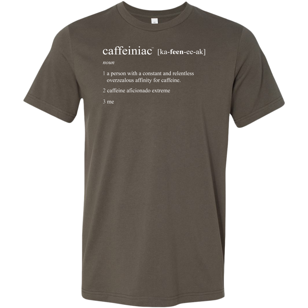 Caffeiniac Defined - Canvas Mens Shirt