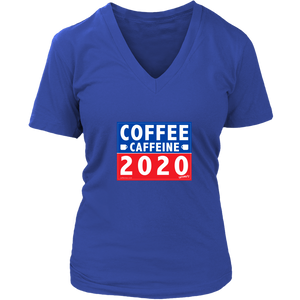 COFFEE CAFFEINE 2020 Womens V-Neck