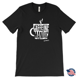 Caffeine Maniac Mens T-shirt by Canvas - Made in the USA