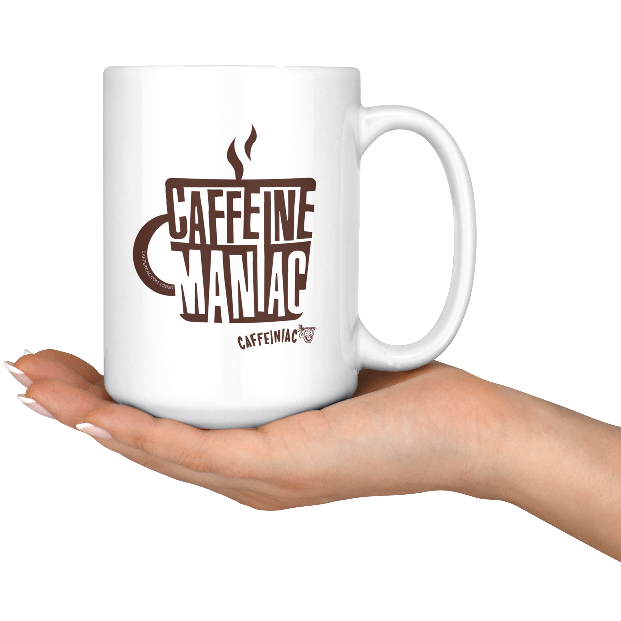 white ceramic coffee mug by Caffeinaic