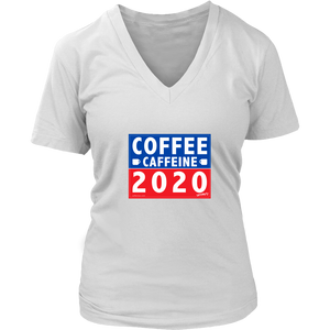 COFFEE CAFFEINE 2020 Womens V-Neck