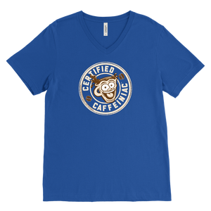 Certified Caffeiniac - Canvas Mens V-Neck