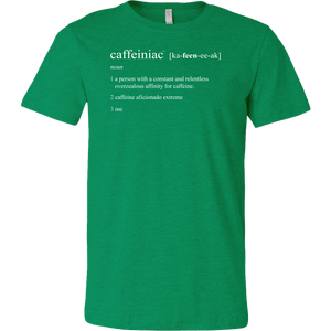 Caffeiniac Defined - Canvas Mens Shirt