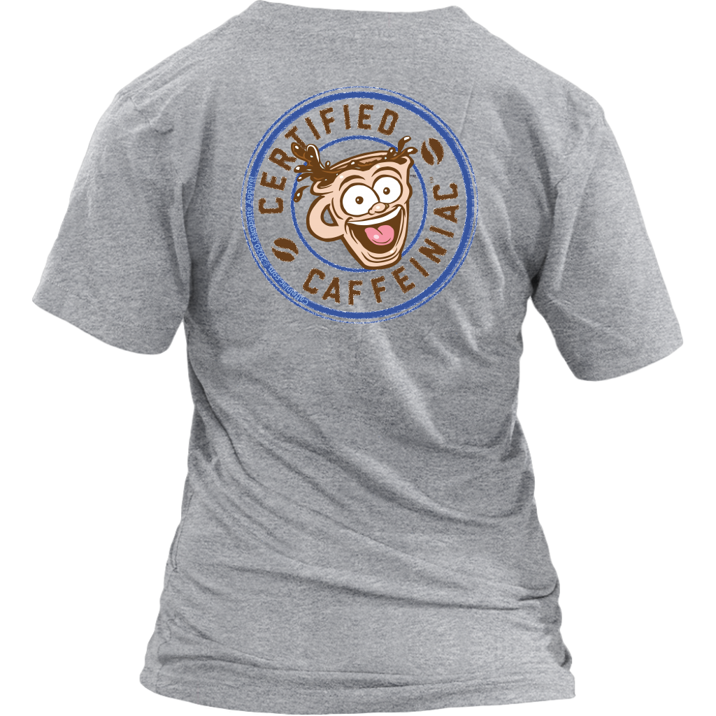 Certified Caffeiniac - District Womens V-Neck