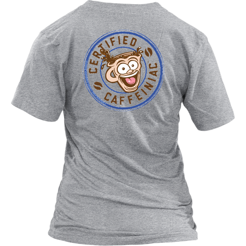 Image of Certified Caffeiniac - District Womens V-Neck