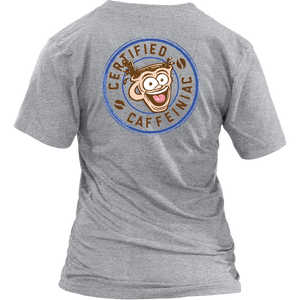 Certified Caffeiniac - District Womens V-Neck