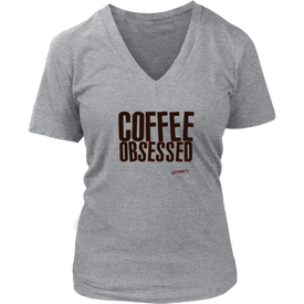Coffee Obsessed Women's V-Neck Shirt