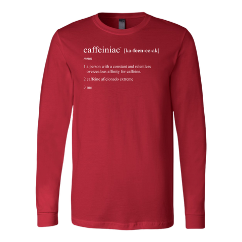 Image of Caffeiniac Defined - Canvas Long Sleeve Shirt